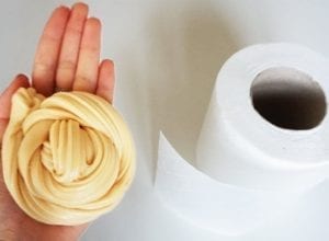 слайм из туалетной бумаги