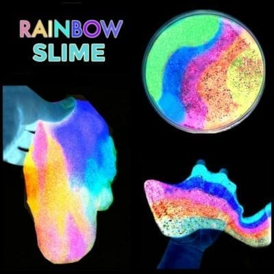 Rainbow glow slime recipe for kids fa